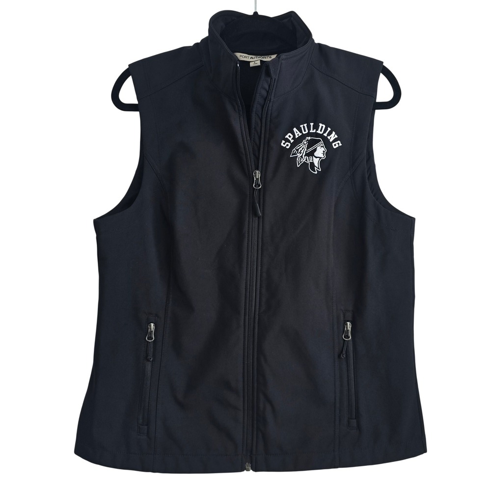 😀 Port Authority Spaulding Soft Shell Vest Womens Large Black Fleece Lined
